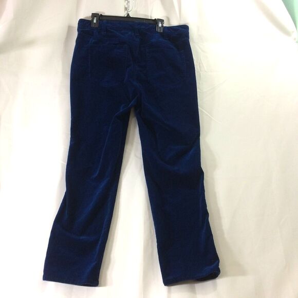 Lands’ End Women’s Velvet Pants High Rise Slim Fit Blue Size 16W - Picture 4 of 5
